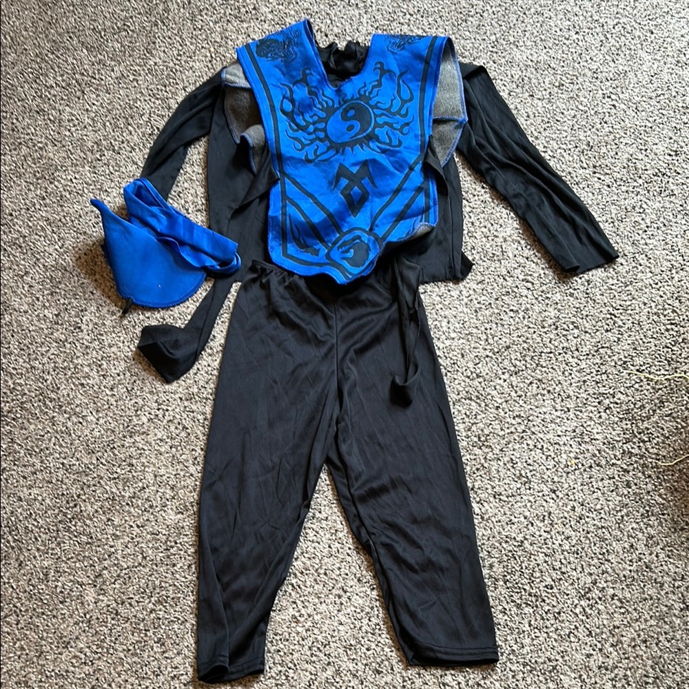 Kids Ninja Costume in Blue and Black